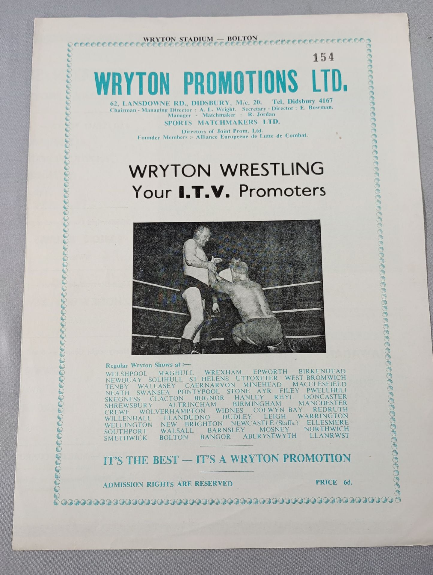 WRYTON PROMOTIONS LTD. (1966.11.4)