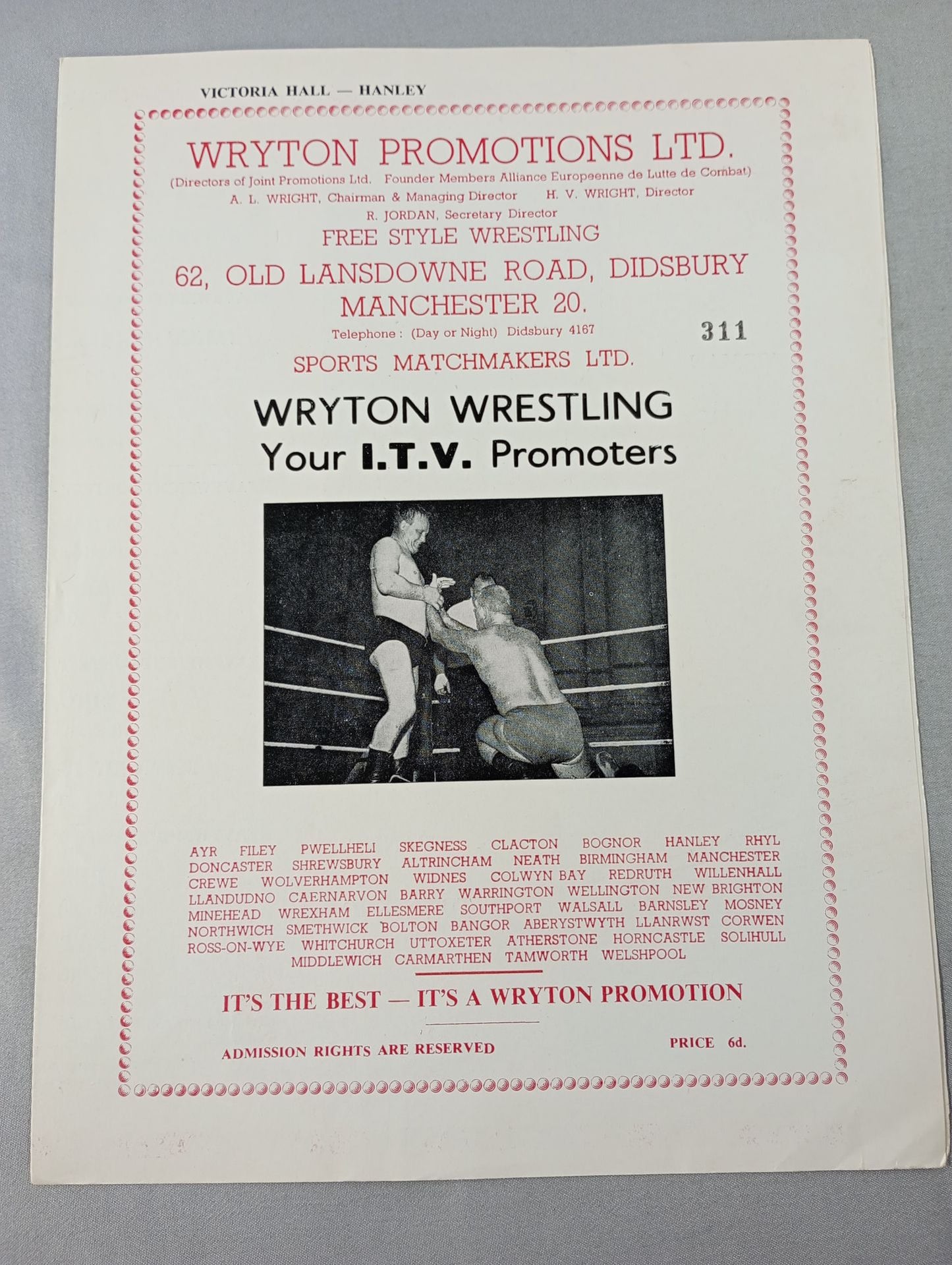 WRYTON PROMOTIONS LTD. (1967.12.9)