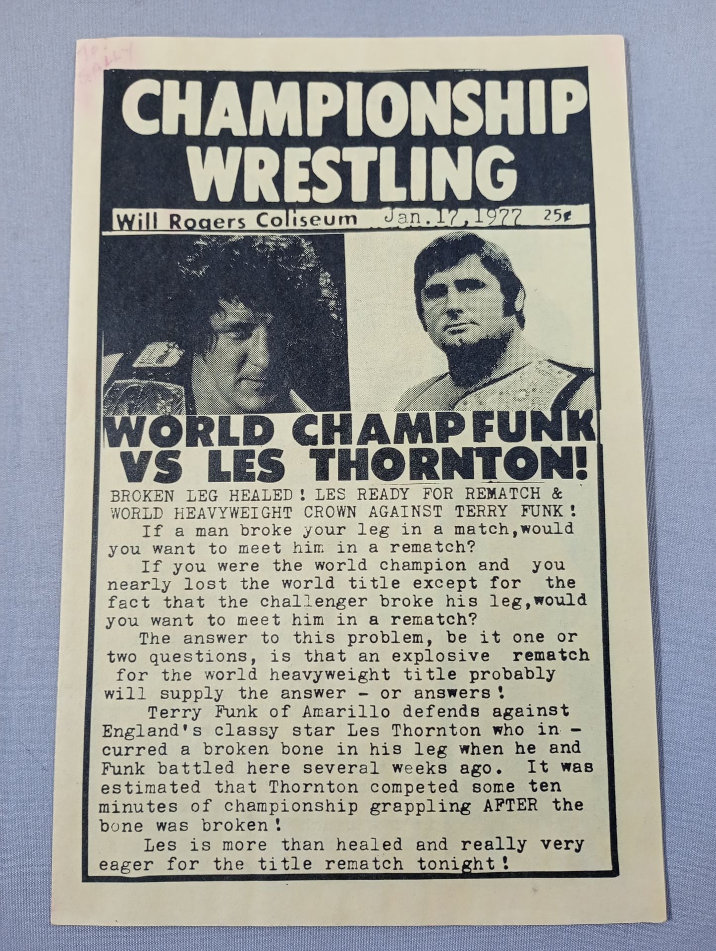 ★テリー・ファンクvsレス・ソントン NWA戦★ CHAMPIONSHIP WRESTLING