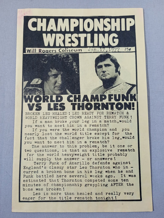 ★テリー・ファンクvsレス・ソントン NWA戦★ CHAMPIONSHIP WRESTLING