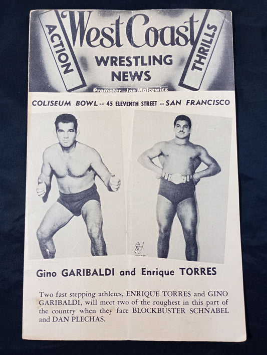 ★力道山 参戦★ West Coast WRESTLING NEWS(1952.3.11)