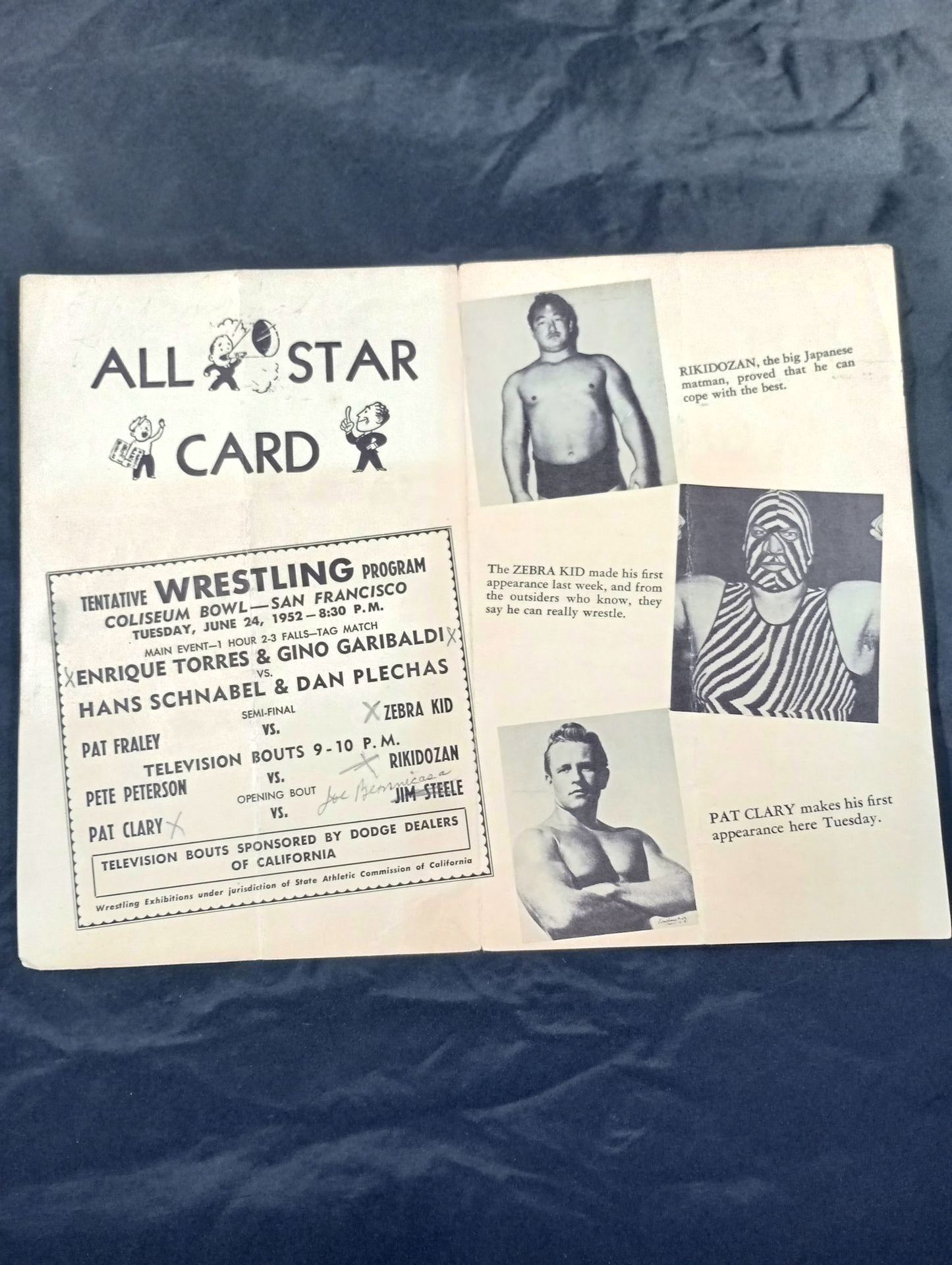 ★力道山 参戦★ West Coast WRESTLING NEWS(1952.3.11)