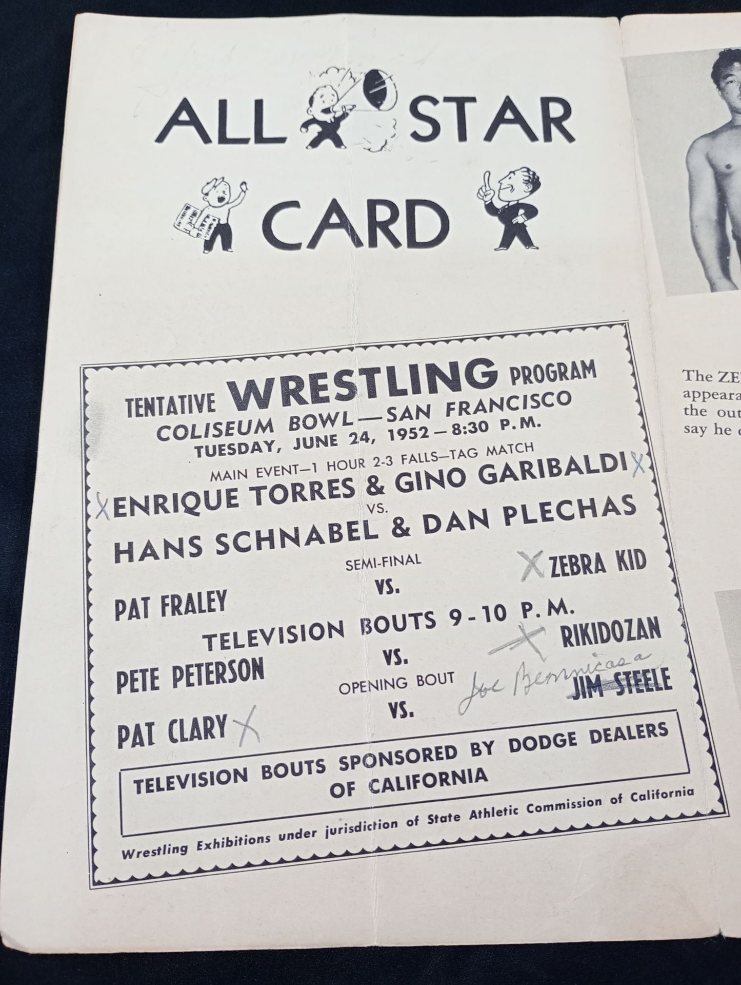 ★力道山 参戦★ West Coast WRESTLING NEWS(1952.3.11)