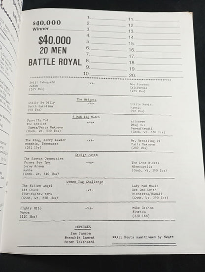 ★ Participation in ★ the Hawaii Tournament in New Japan PPW LIA MAIVIA presents HAWAII