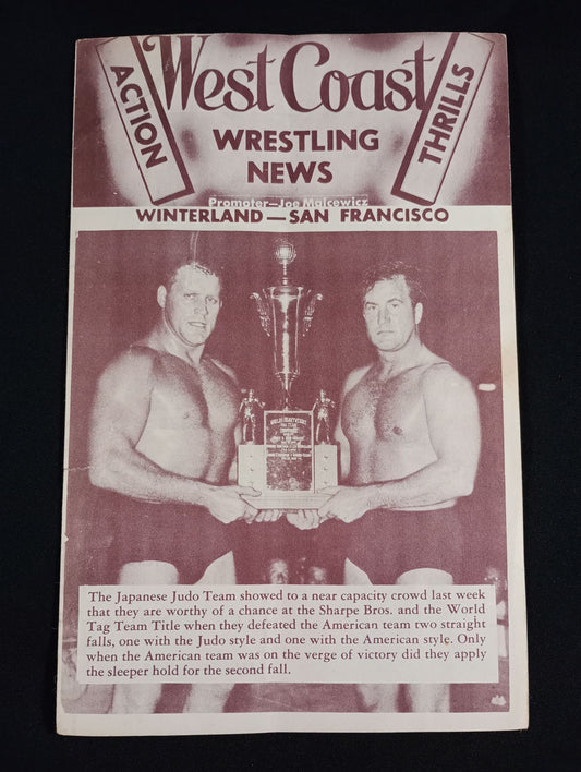 ★木村政彦＆山口利夫 参戦★ West Coast WRESTLING NEWS(1952.4.1)