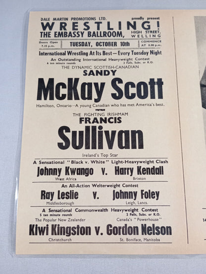 WRESTLING! THE EMBASSY BALLROOM，