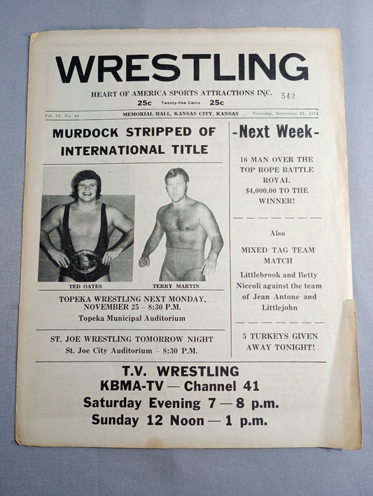 WRESTLING Vol.12 No.4 / HEART OF AMERICA SPORTSNEWS ATTRACTIONS INC.