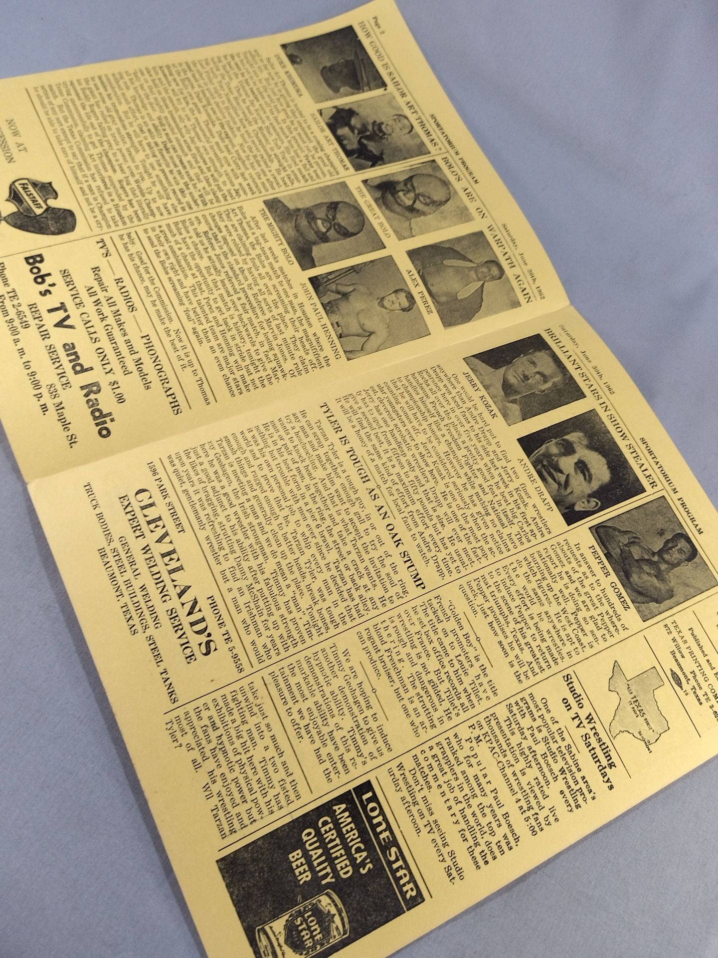 SPORTATORIUM Wrestling Program 1962 No.35