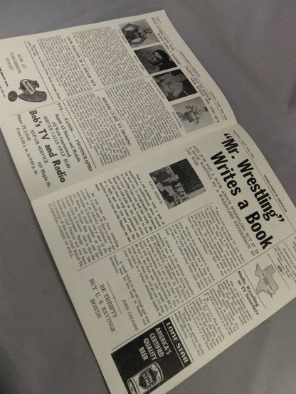 SPORTATORIUM Wrestling Program 1962 No.24