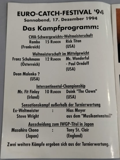 ★蝶野正洋 参戦★ CWA / EURO-CATCH-FESTIVAL‘94