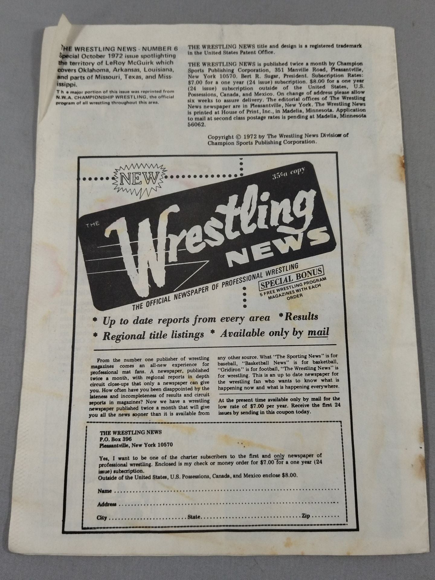 THE Wrestling NEWS NOMBER.7