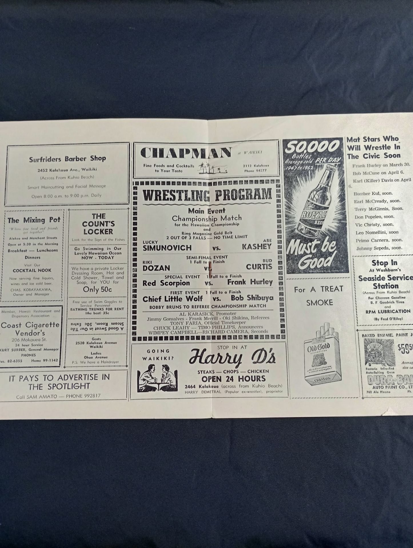 ★力道山 参戦★ SPORTS SPOTLIGHT(1952.3.30)