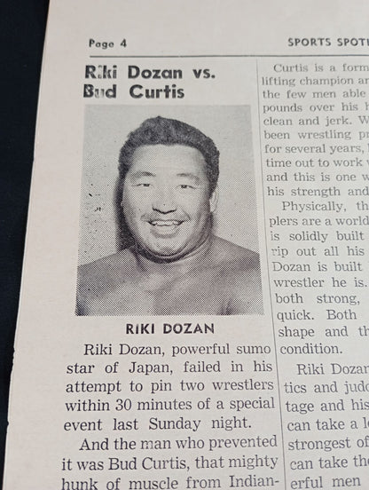 ★力道山 参戦★ SPORTS SPOTLIGHT(1952.3.30)
