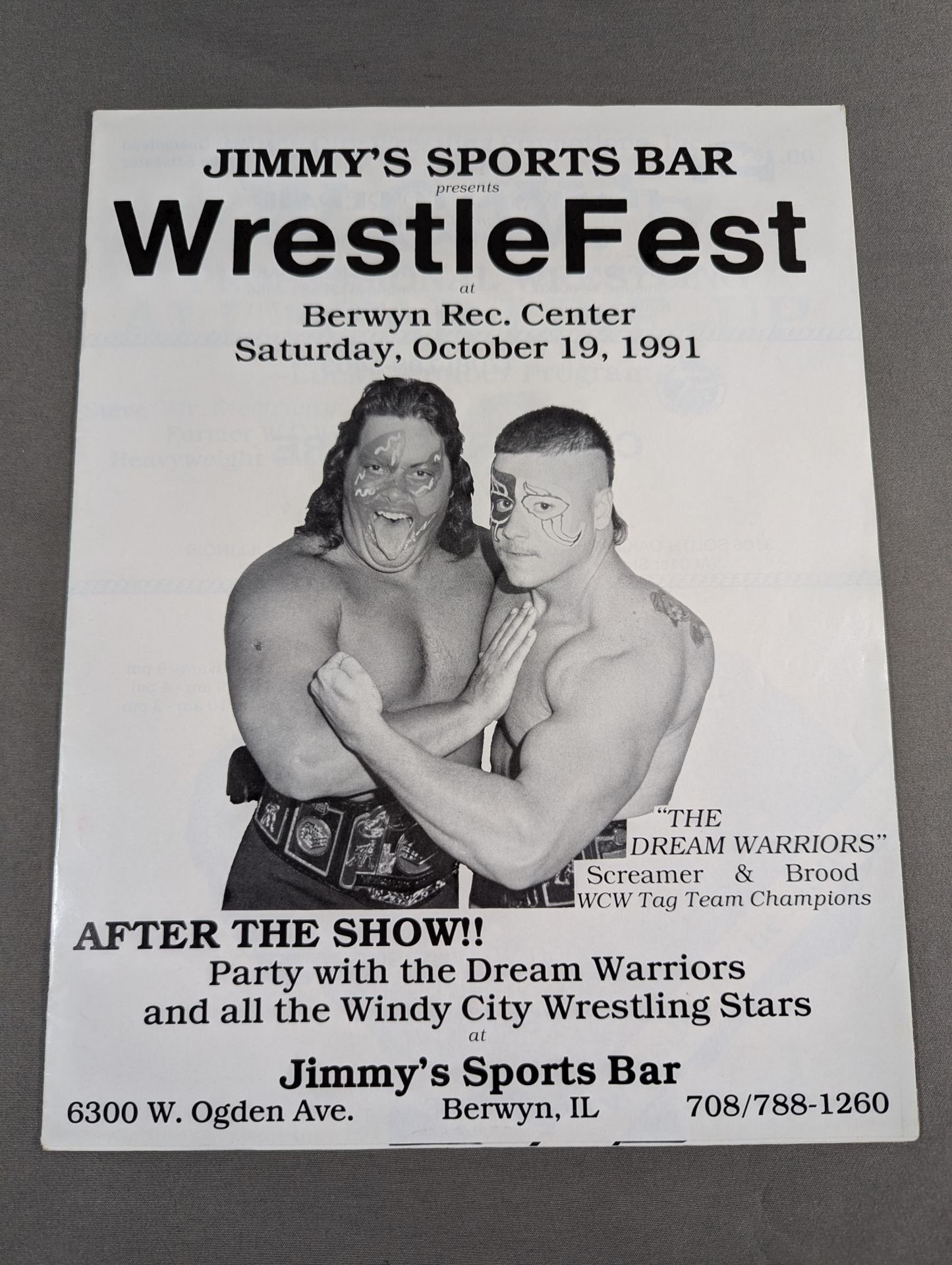 WCW(WCPW) / JIMMY’S SPORTS BAR Wrestle Fest Berwyn Rec. Center Saturday