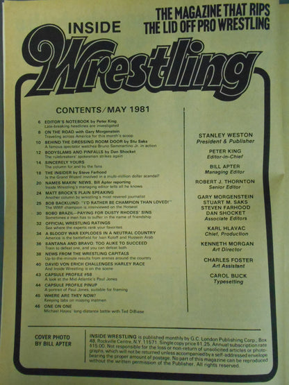 Inside Wrestling 1981年05月号