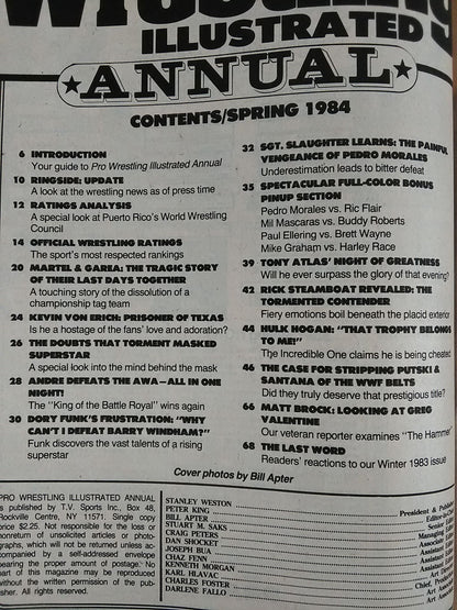 PRO Wrestling ILLUSTRATED ANNUAL 1984 Spring
