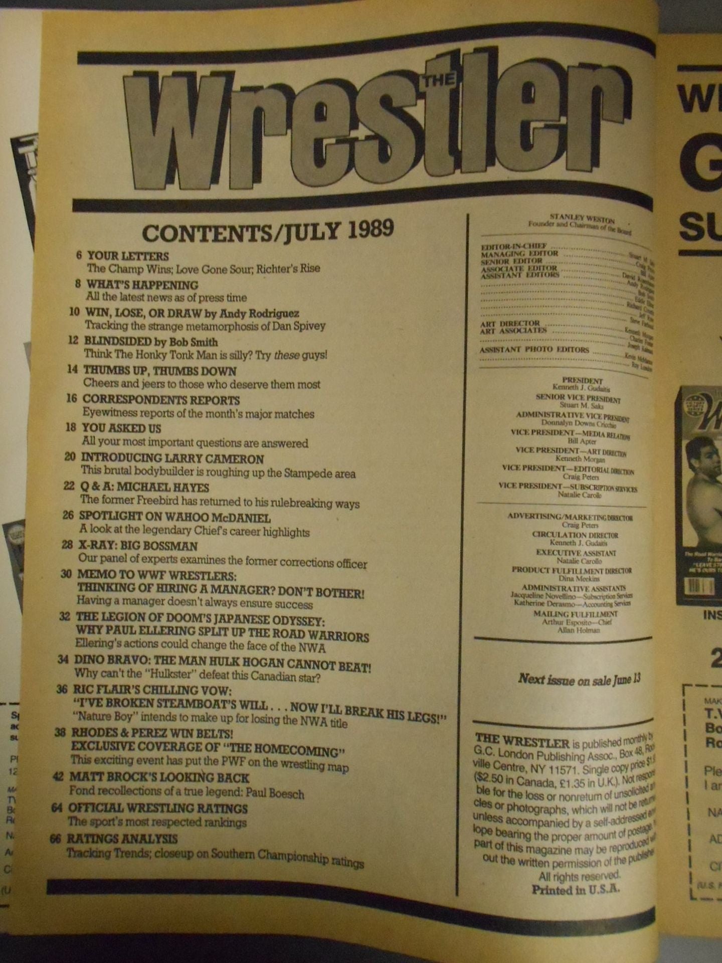 THE Wrestler 1989年07月号
