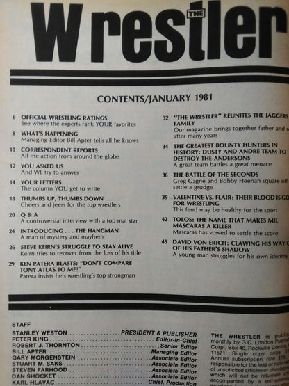 THE Wrestler 1981年01月号