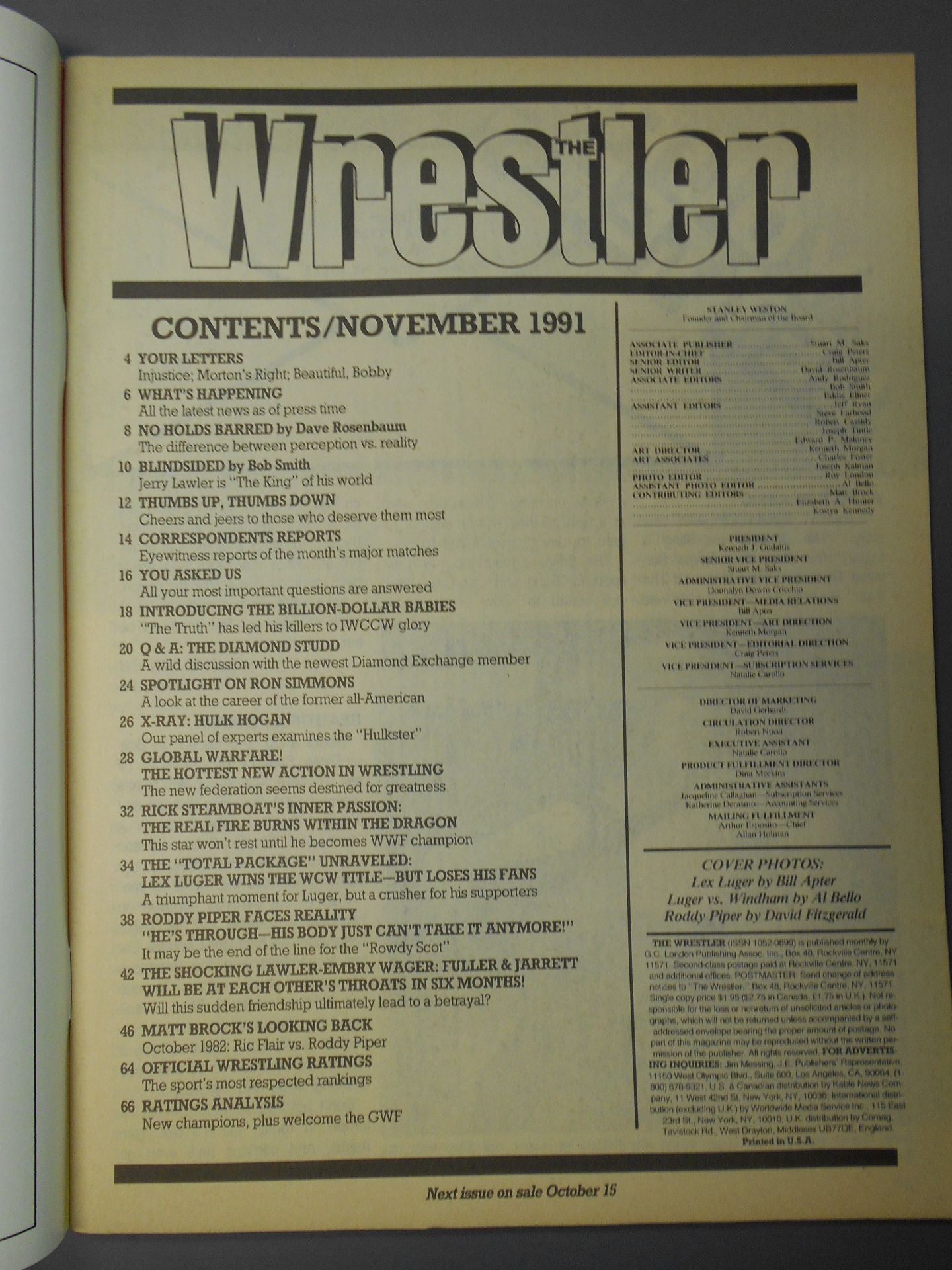 THE Wrestler 1991年11月号