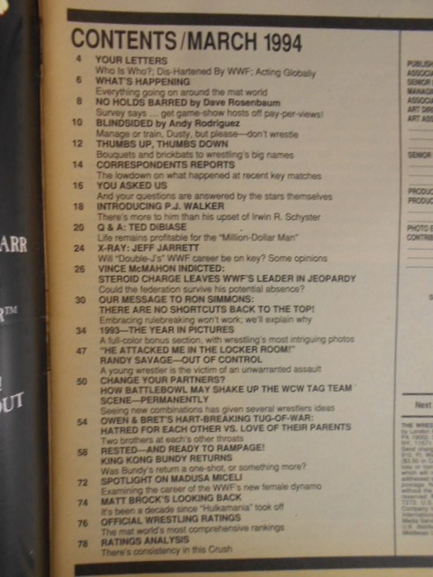 THE Wrestler 1994年03月号