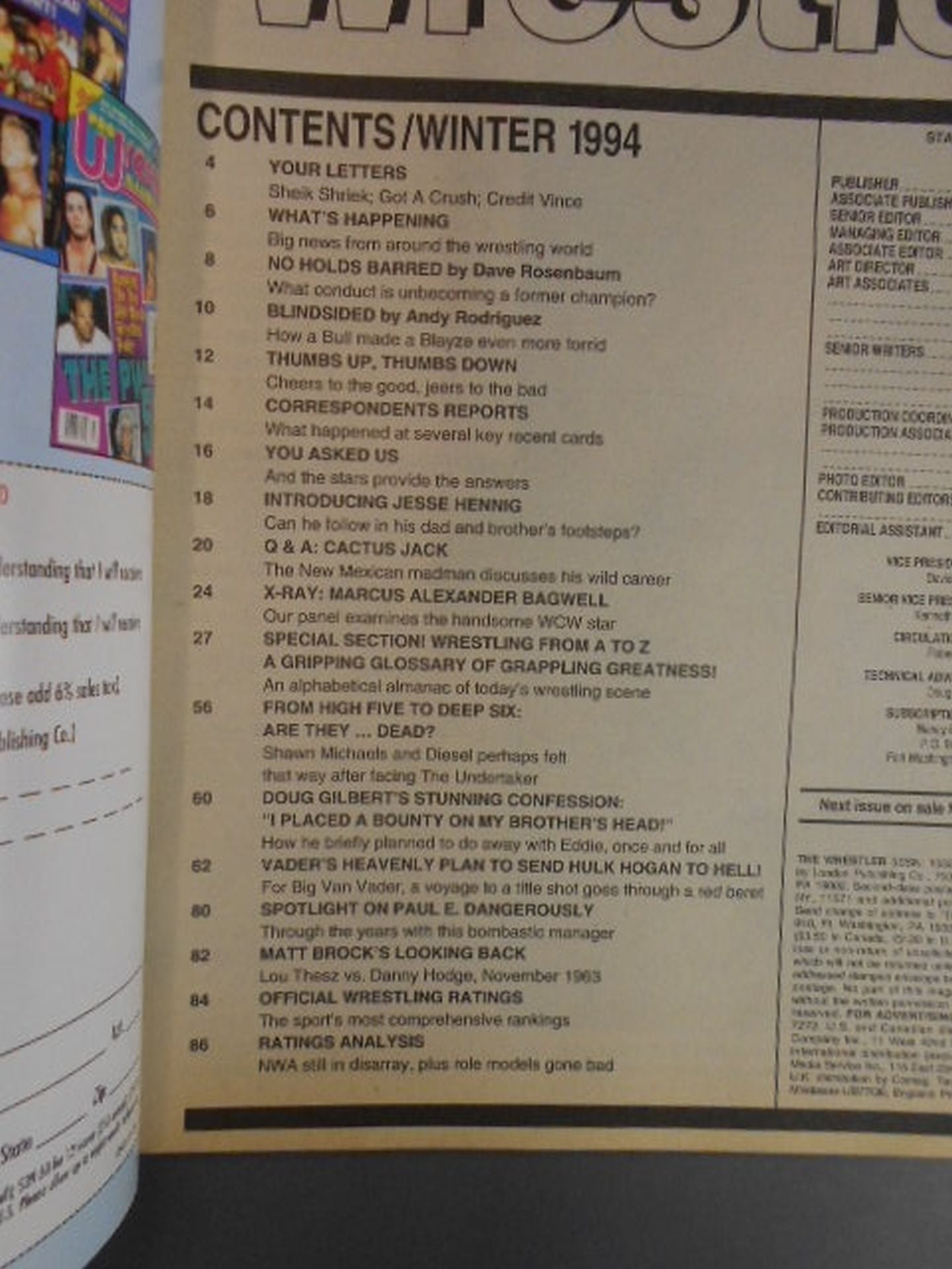 THE Wrestler 1994年冬号