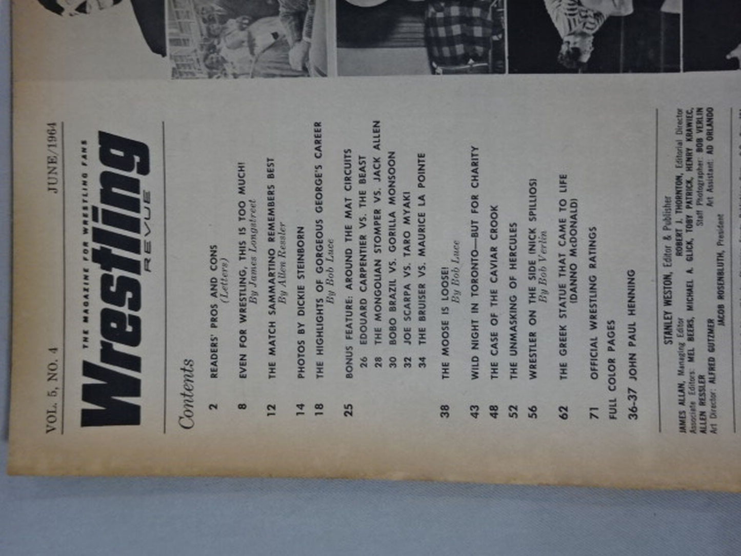 Wrestling REVUE 1964年6月号