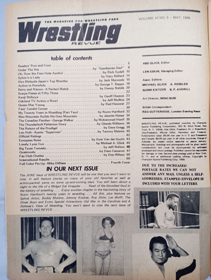 ★ Hiro Matsuda Cover ★ Wrestling REVUE May 1969 Issue