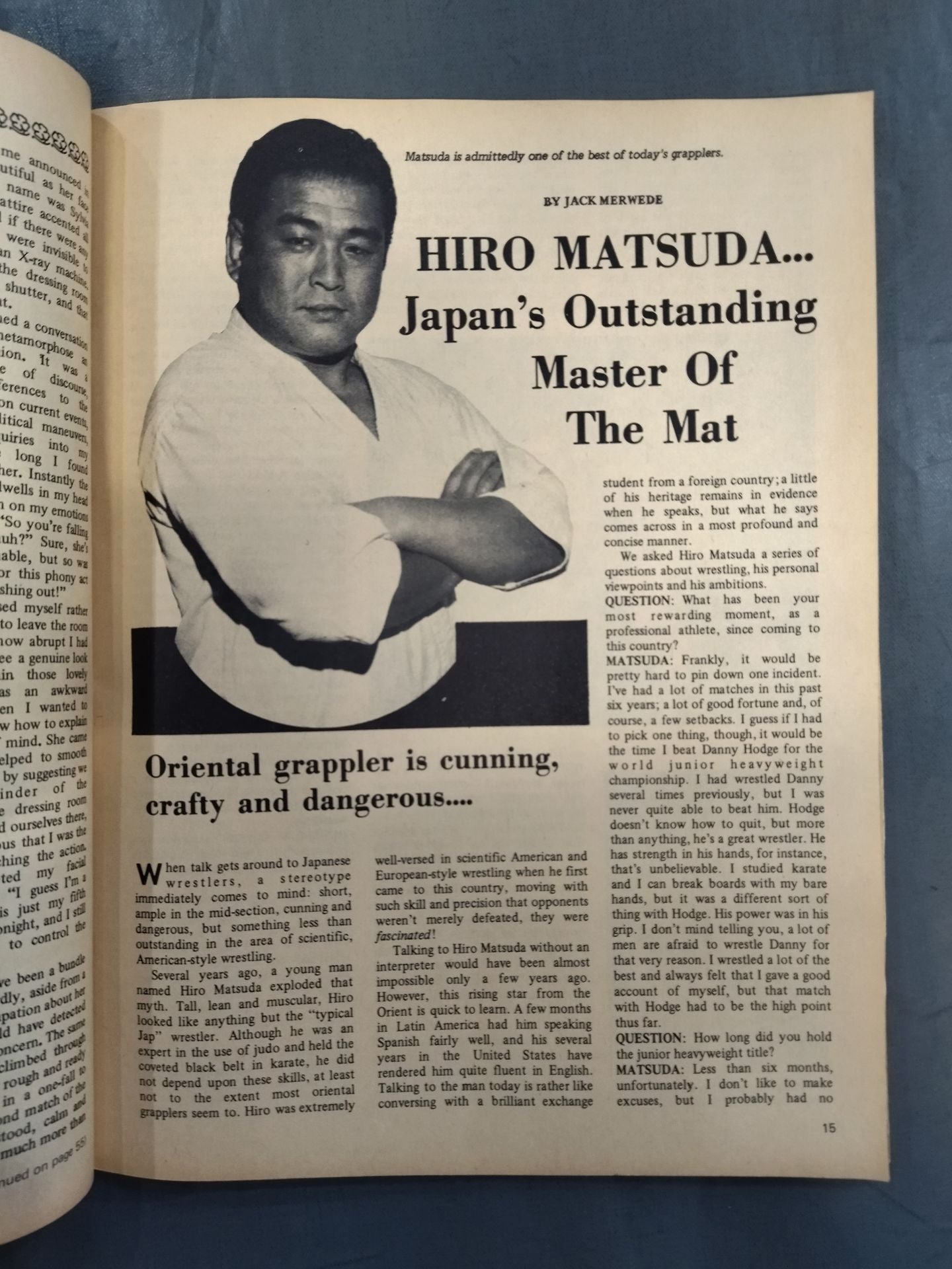 ★ Hiro Matsuda Cover ★ Wrestling REVUE May 1969 Issue