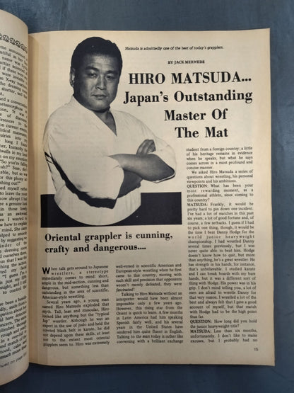 ★ Hiro Matsuda Cover ★ Wrestling REVUE May 1969 Issue