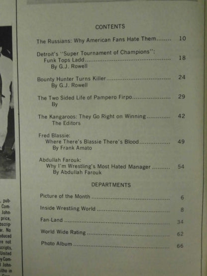 WRESTLING WORLD 1972年03/04月号