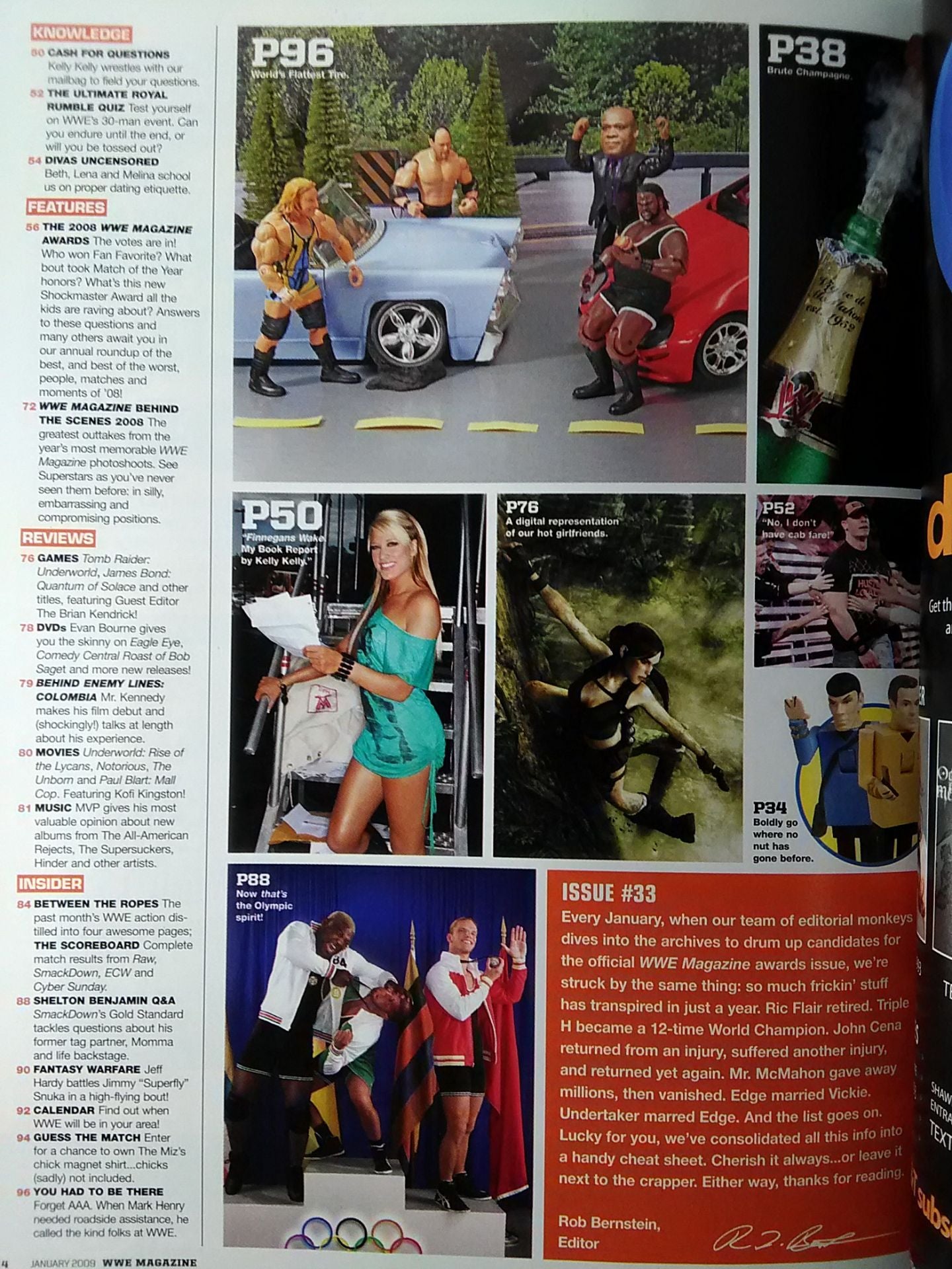WWE MAGAZINE January 2009