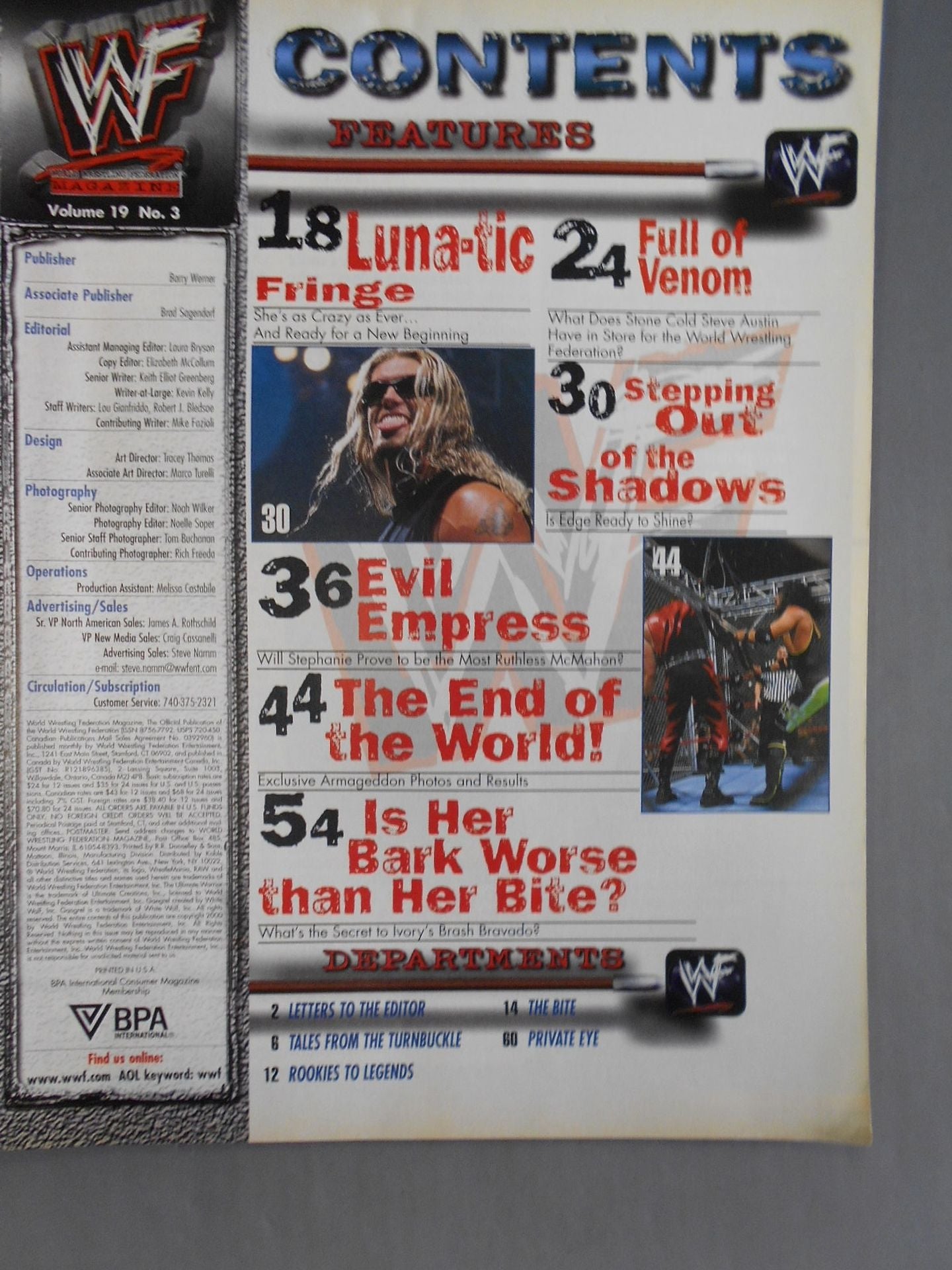 WWF MAGAZINE 2000年3月号