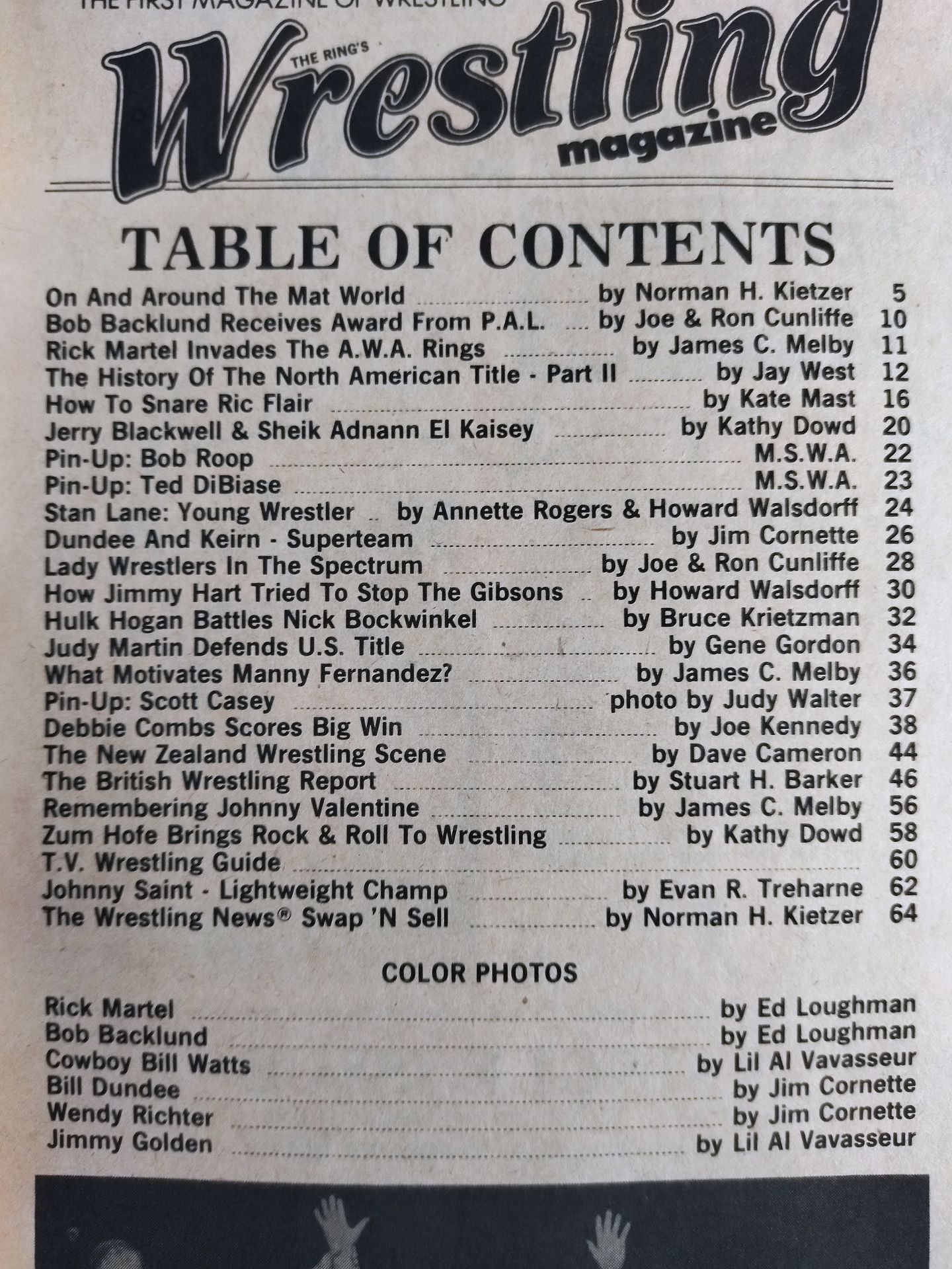 Wrestling magazine(The RING’S) 1982年8月号