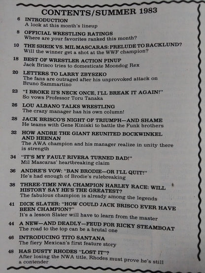 THE BEST OF THE Wrestler 1983年夏季号