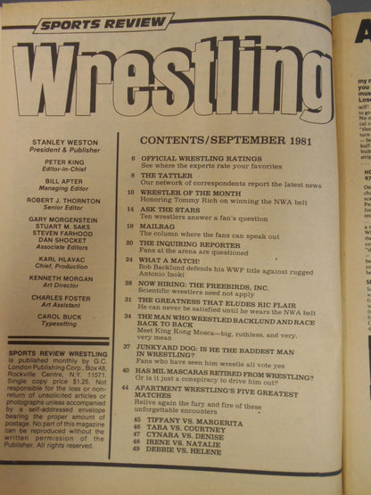 SPORTS REVIEW Wrestling 1981年09月号