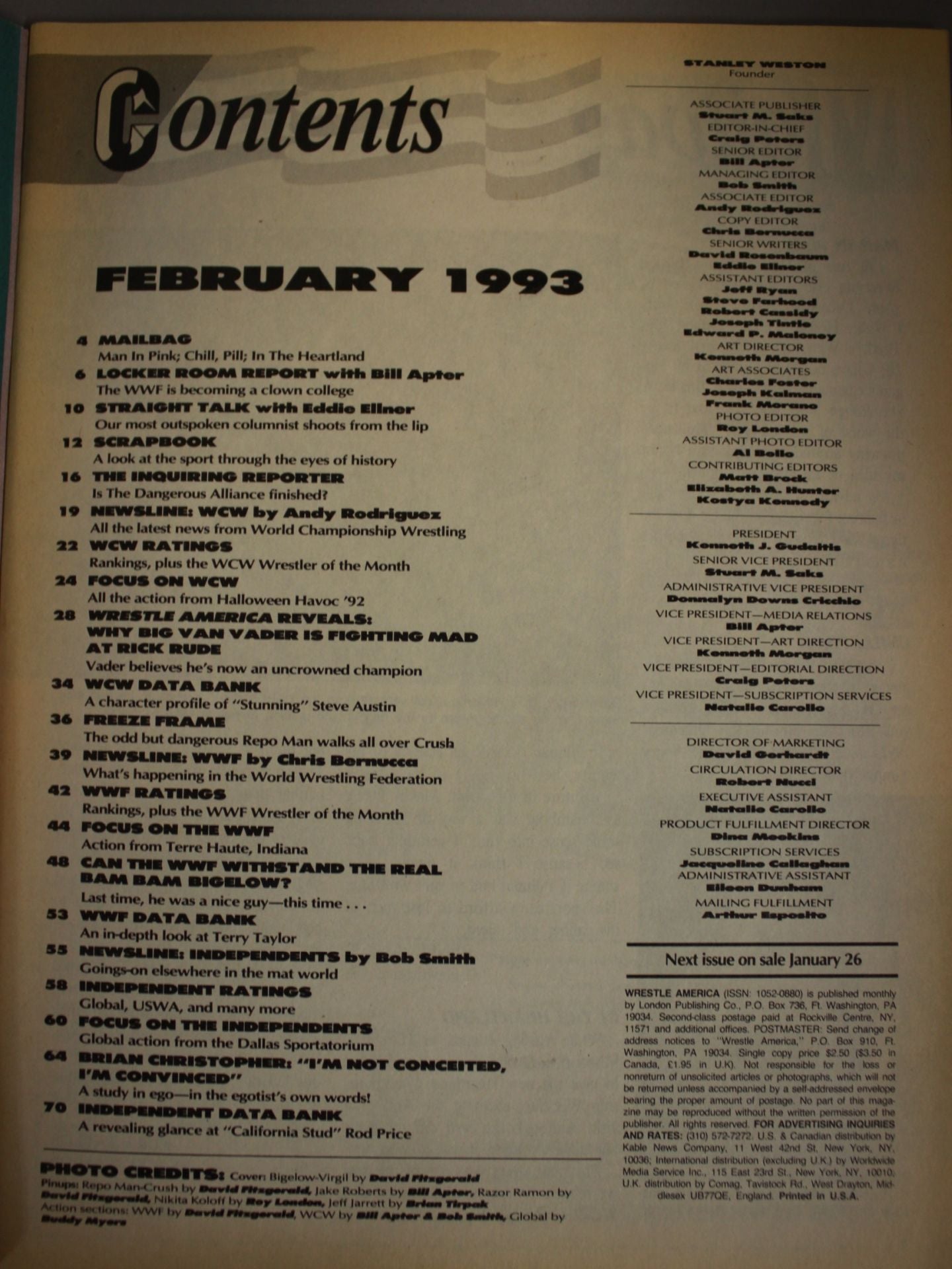 WRESTLE America 1993年02月号
