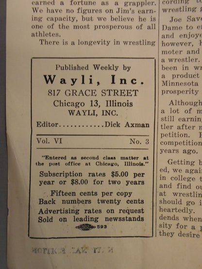 Wrestling as you like it 1953年09月号