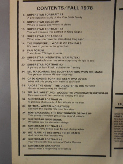 WRESTLING SUPER STARS 1978年秋号