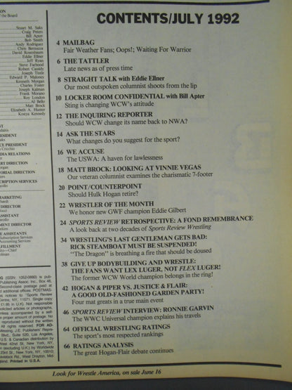 SPORTS REVIEW Wrestling 1992年07月号