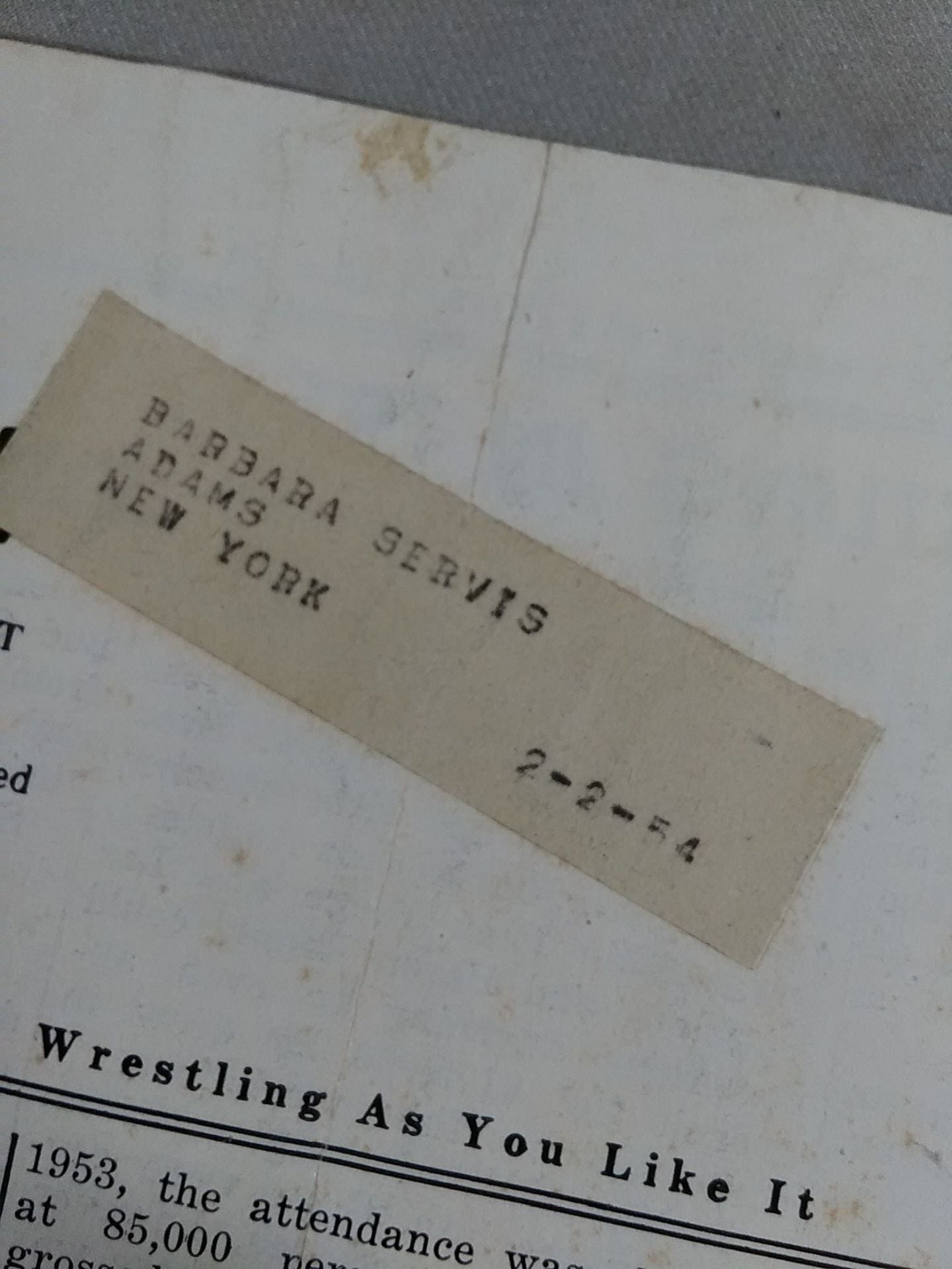 Wrestling as you like it 1954年01月16日号