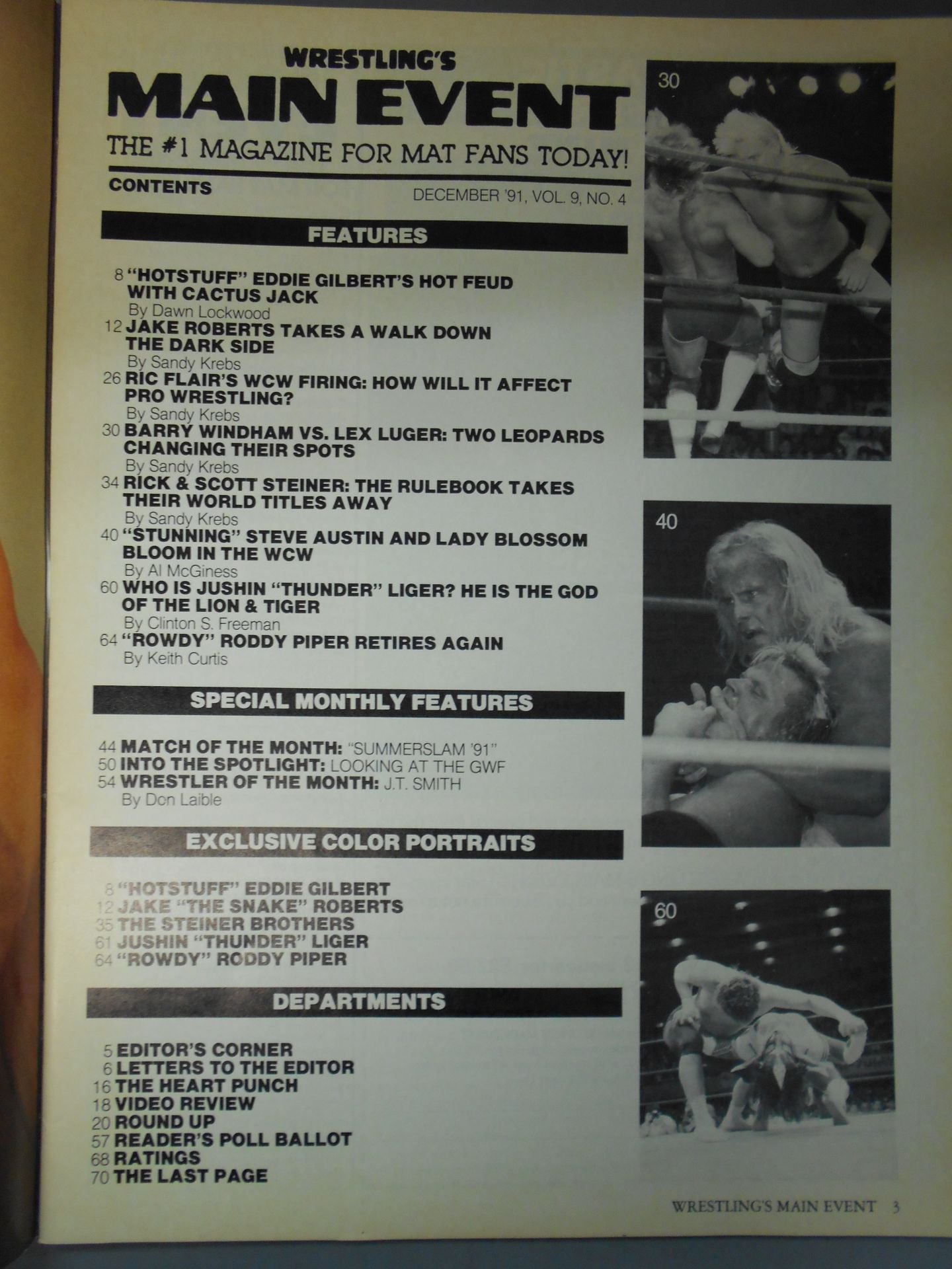 WRESTLING’S MAIN EVENT 1991年12月号