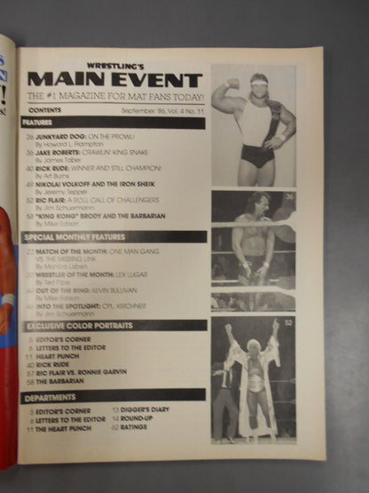 WRESTLING’S MAIN EVENT 1986年9月号