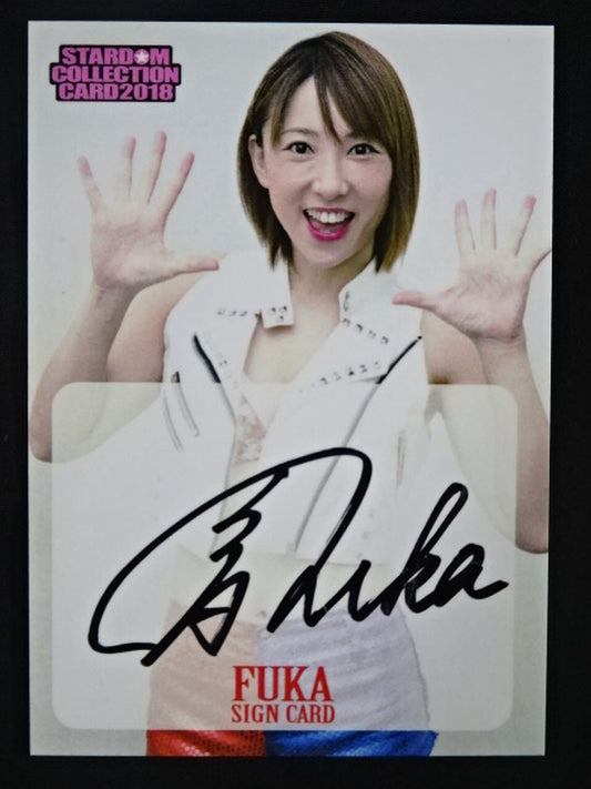 2018 STARDOM COLLECTION CARD 風香 公式サインカード