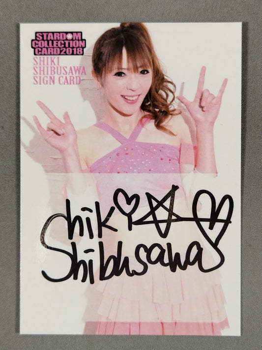 STARDOM COLLECTION CARD 2018 渋沢四季 公式サインカード