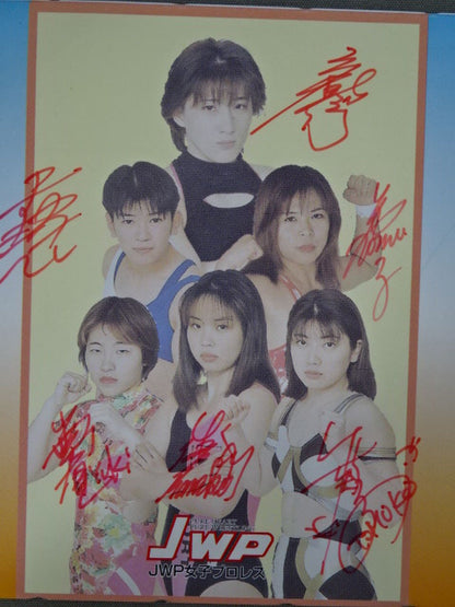 [6 fighters hand signed autograph JWP 1st Junior All-Star Participation Commemorative Teleca
