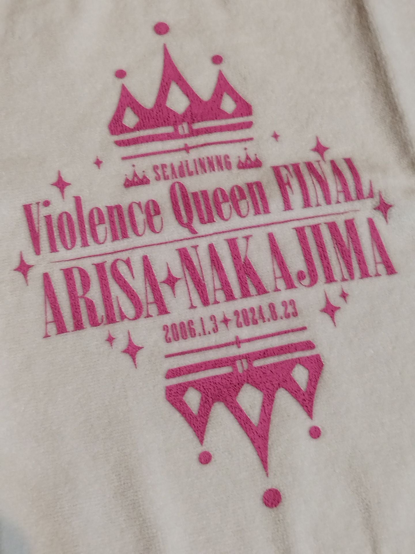 中島安里紗 Violence Queen FINAL 引退記念 ミニタオル