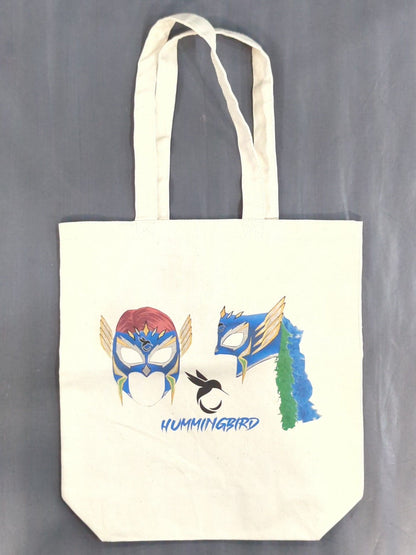 Hummingbird Illustration Tote Bag