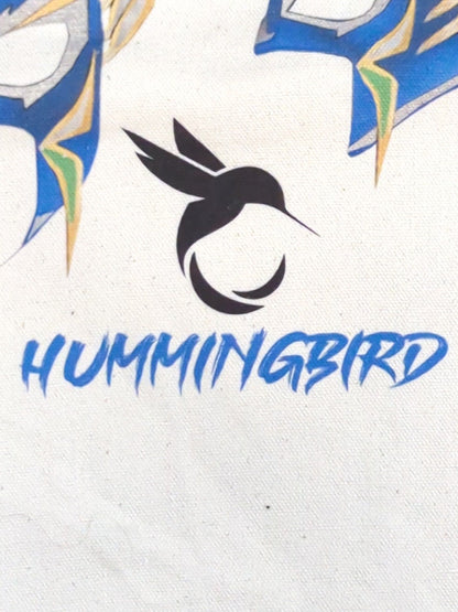 Hummingbird Illustration Tote Bag