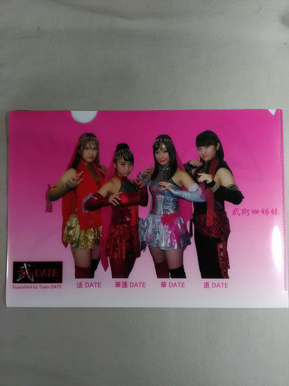 [3 fighters hand signed autograph Team DATE plastic file folder