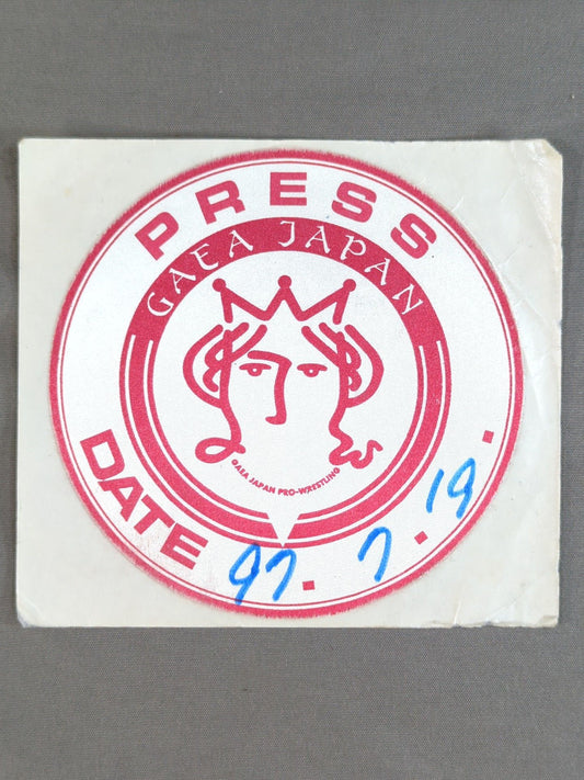 GAEA JAPAN "The 2nd Junior All-Star Match" [PRESS] Pass Card